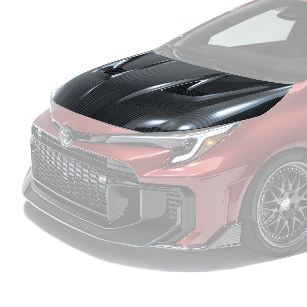 TOYOTA GR COROLLA PREPREG CARBON FIBER HOOD ADRO US